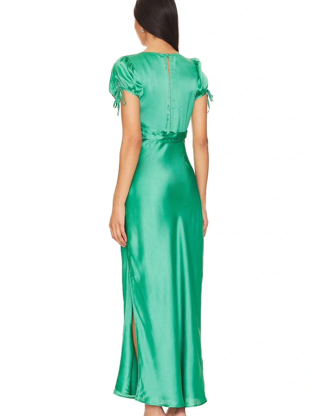 FREE PEOPLE Cooper Midi Dress | Embroidered Lace & Green Satin NWT